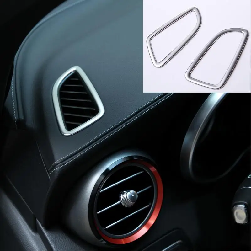 For Mercedes Benz GLC X253 C Class W205 Car Styling Air Conditioning Outlet Sticker Trim Stainless