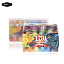 Получить скидку CHENYU150 Colors Soft Watercolor Pencils Wood Soluble Coloured Pencils Set For Lapis De Cor Painting Sketch School Art Supplies