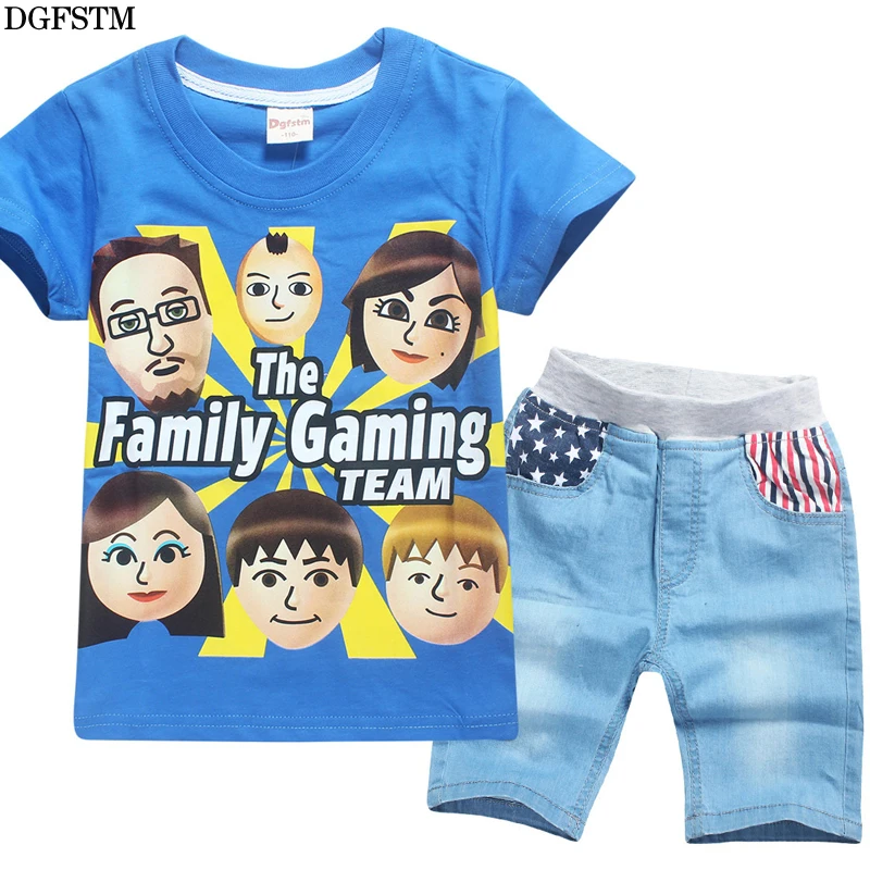 Us 113 2018 Cotton Summer Cartoon Coco Jojo Siwa Kids Set Game Series Roblox Red Nose T Shirt And Jeans Boys And Girls Suit Clothes In Clothing - 