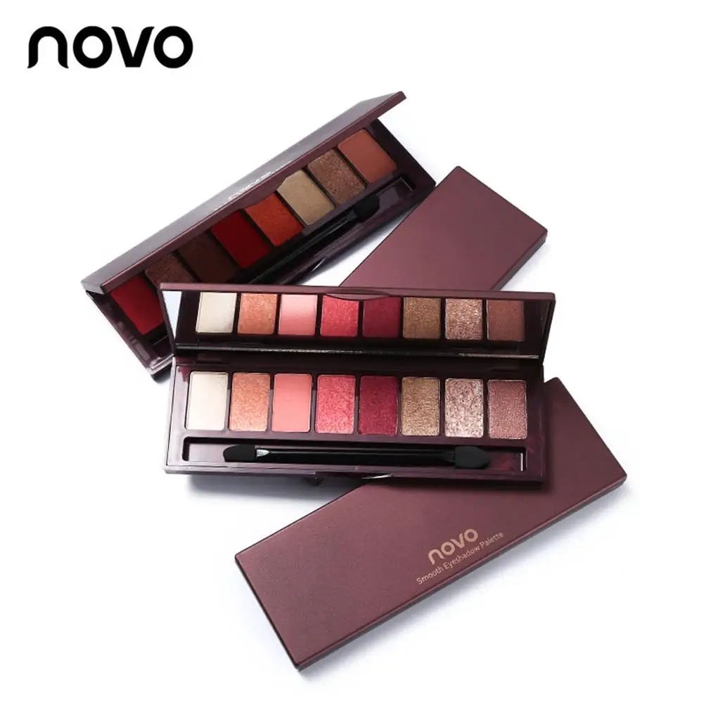 

NOVO 8 Colors Shimmer Eyeshadow Waterproof Long-lasting EyeShadows Palette Matte Shimmer Eye Shadows Eye Cosmetics