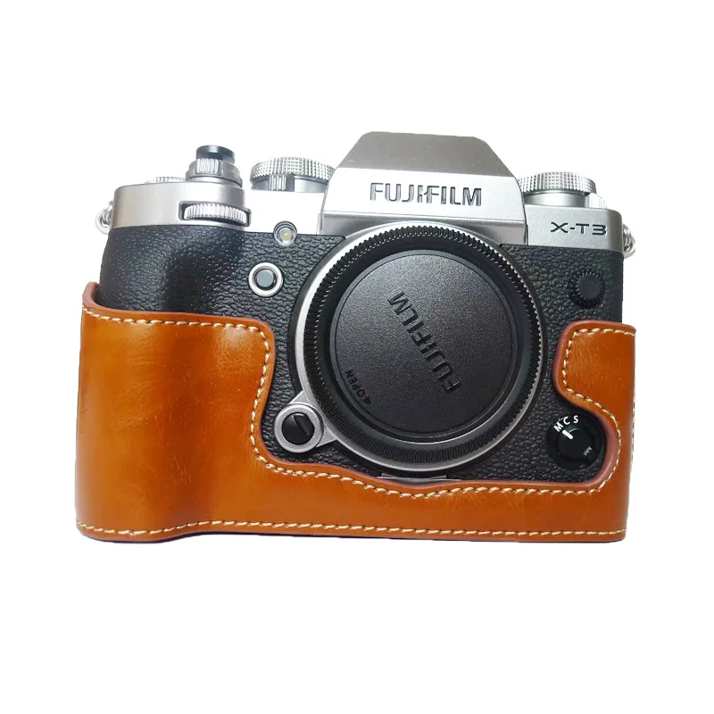Профессиональный чехол для камеры из искусственной кожи Fujifilm XT3 FUJI X T3 Нижняя