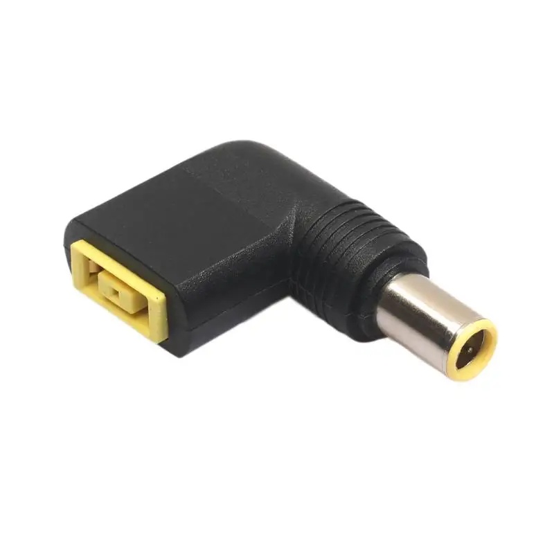 L Shaped 90 Degree DC Adapter Square Female to 7.9x5.5mm Male DC Power Plug Connector for Lenovel for Lenovo Laptop