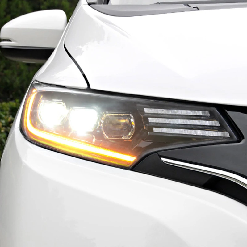 

Car styling for Honda Fit Jazz GK5 headlight LED 2014 2015 2016 2017 2018 car accessories Front lamp Jazz Fit hi lo beam