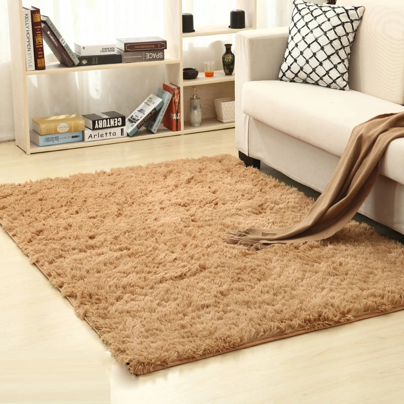 

Living Room Area Carpet Large Size Anti-Slip Bedroom Carpet Beige Solid Carpets Bedroom Mats Home textile Soft carpet 120x160cm