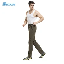 Goexplore ore быстросохнущие брюки мужские летние дышащии эластичные для талии брюки для кемпинга съемный горный туризм Охота походные брюки для мужчин