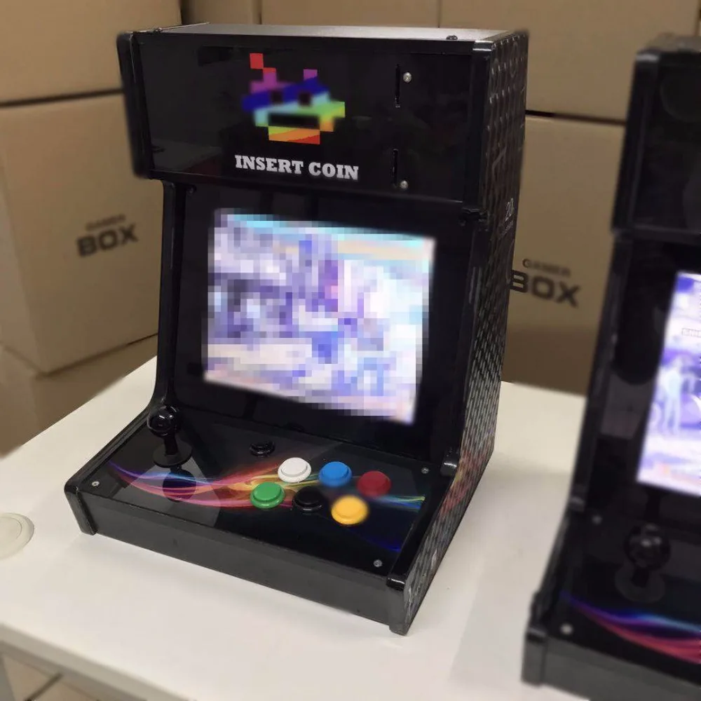 

12 " LCD Screen 1388 Games Pandora 6S Bartop with Coin Acceptor Arcade Machine Cabinet 4: 3 Perfect Ratio Arcade Console