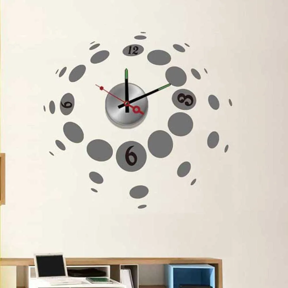 DIY Stickers Wall Clock Creative Fashion Clocks Modern Designer Home Decor Mural Art Living room