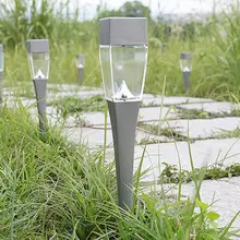 Мини светодиодный солнечный светильник Открытый сад Газон Путь ночное освещение лампы двора наружный Точечный светильник садовый Газон Декоративные огни