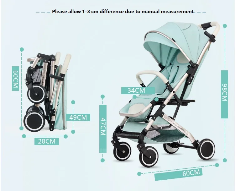 Младенца детская коляска kinderwagen детская коляска свет складной детский автомобиль могут быть активными, вы можете сидеть или лежать в европейском стиле склад EU RU нет налога