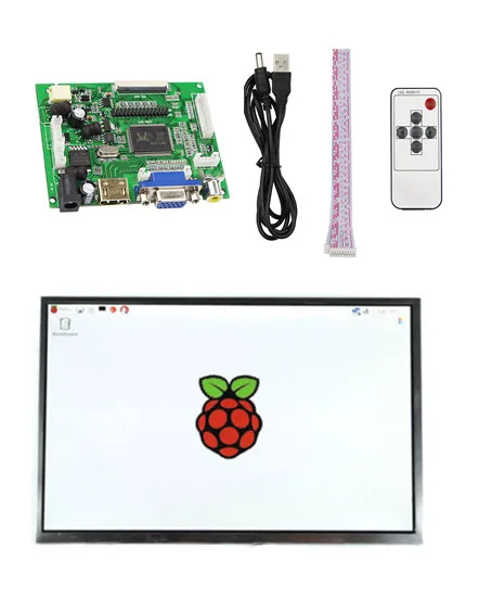  New 7 inch 10.1 Inch LCD Display Module Screen Monitor 1024x600 with HDMI+VGA+2AV Driver Board for 
