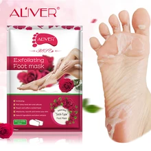 Aliver Foot Peeling Mask Feet Mask Pedicure Heel Socks Rose Exfoliating Renewal Pedicure Remove Dead Skin Foot Care