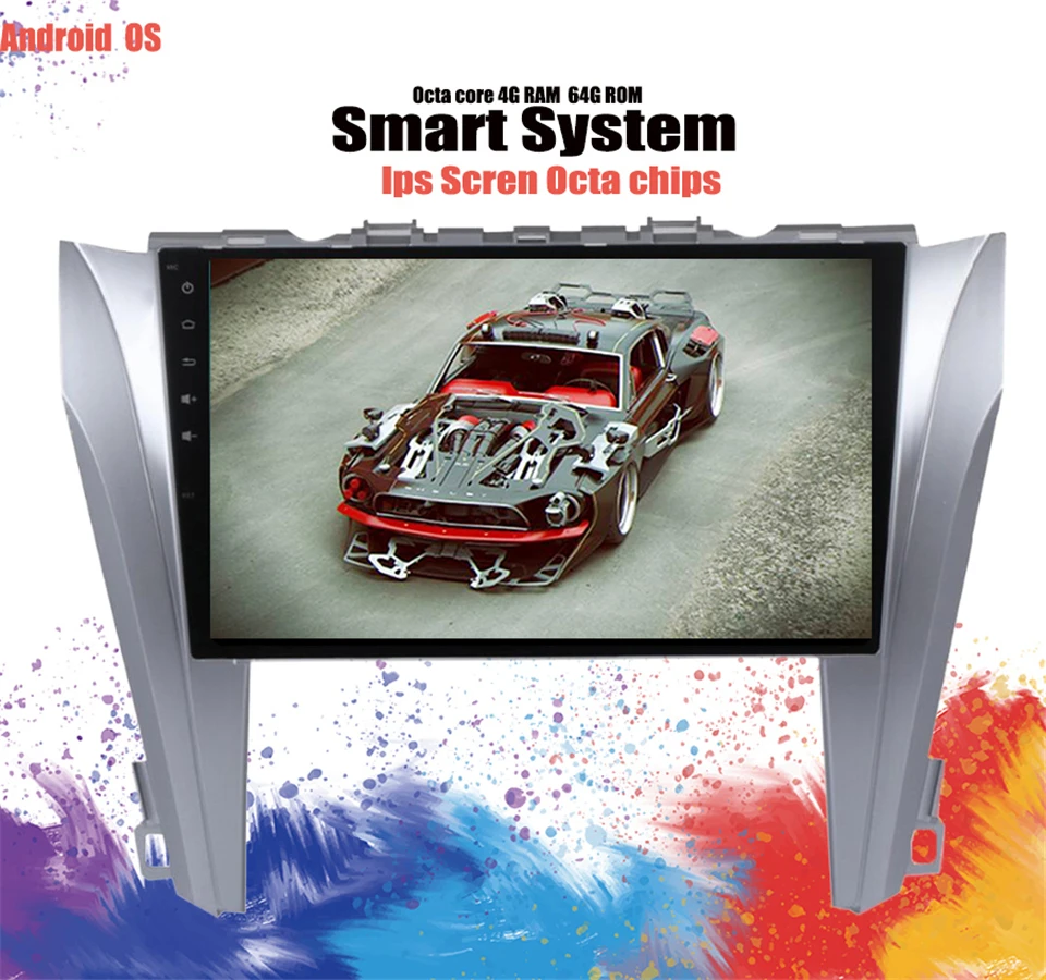 Android 10 0 Octa Core 1 &quotавтомобильный DVD-плеер для Toyota Camry 2015 2016 Gps Navi с HD-экраном радио mp3