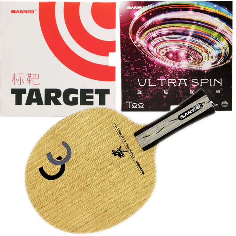 Sanwei CC 5 + 2 Carbon с TARGET T88 ультра вращающееся профессиональное лезвие для настольного