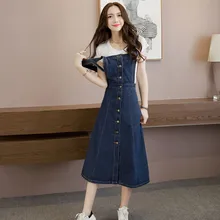 JUJULAND Ladies suspender skirt up High-waisted denim skirt European style Sashes and Button vintage fashion skirts good quality grey lace up design high waisted skirts