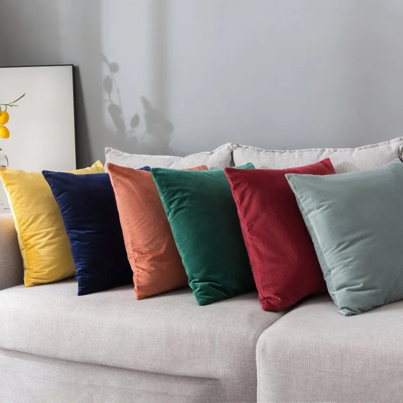 

Pillow Case 45*45 Home Comfortable Velvet Decorative Pillowcase Zippered Throw Pillow Case Couch Modern Home Supplies
