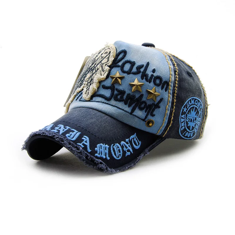 Спортивная шапка, Бейсбол cap. шляпа с вышитыми буквами, шляпа солнца, хлопок Кепка, мужской и женской моды cap. B9909 - Цвет: Deep blue