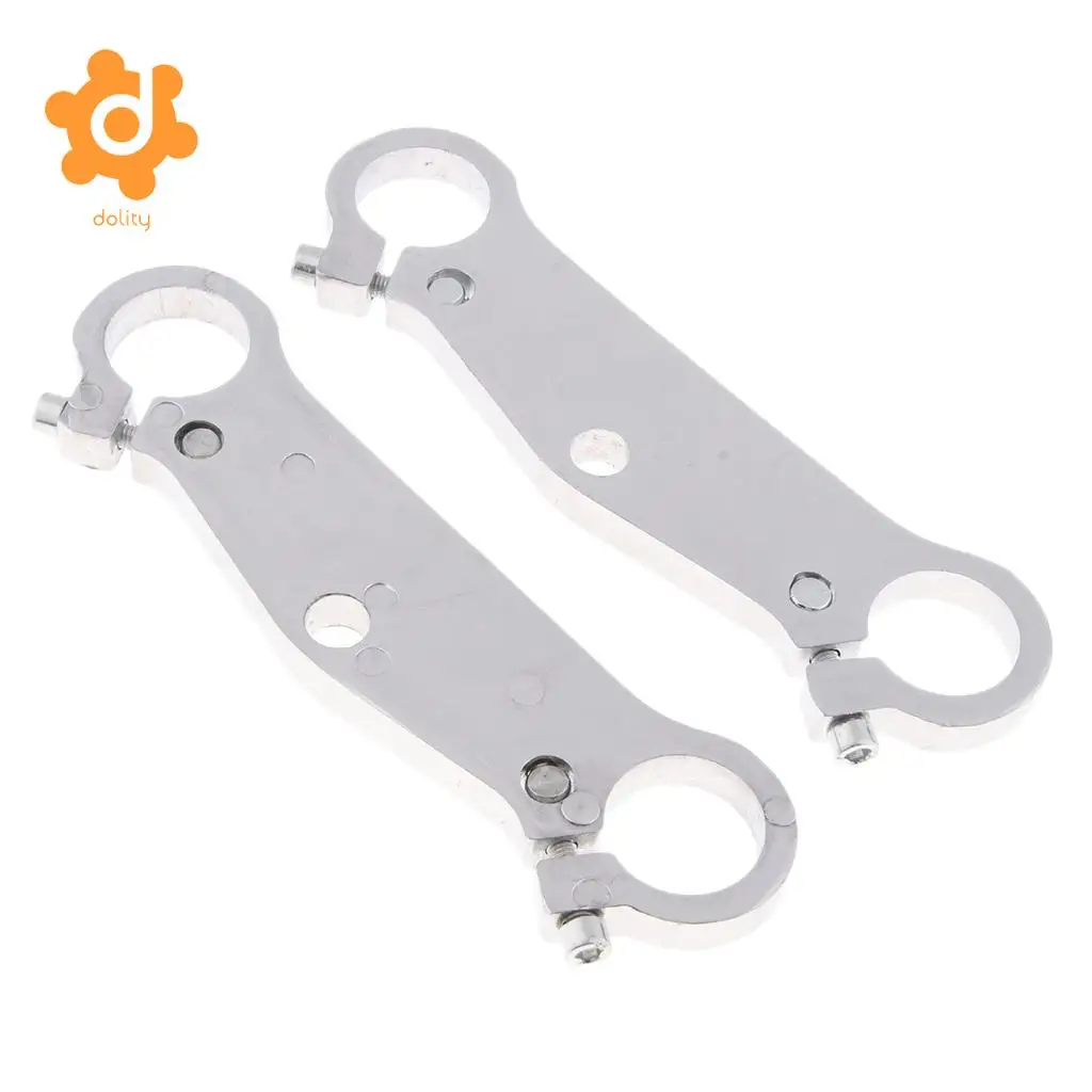 dolity 1 Pair Front Lower Triple Tree Steering Stem Fork Clamp 1'' 49cc Handlebar