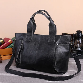 

Real Cow Leather Ladies Bag High Quality Fashion women genuine leather handbag brief shoulder bags large capacity Messenger Bags