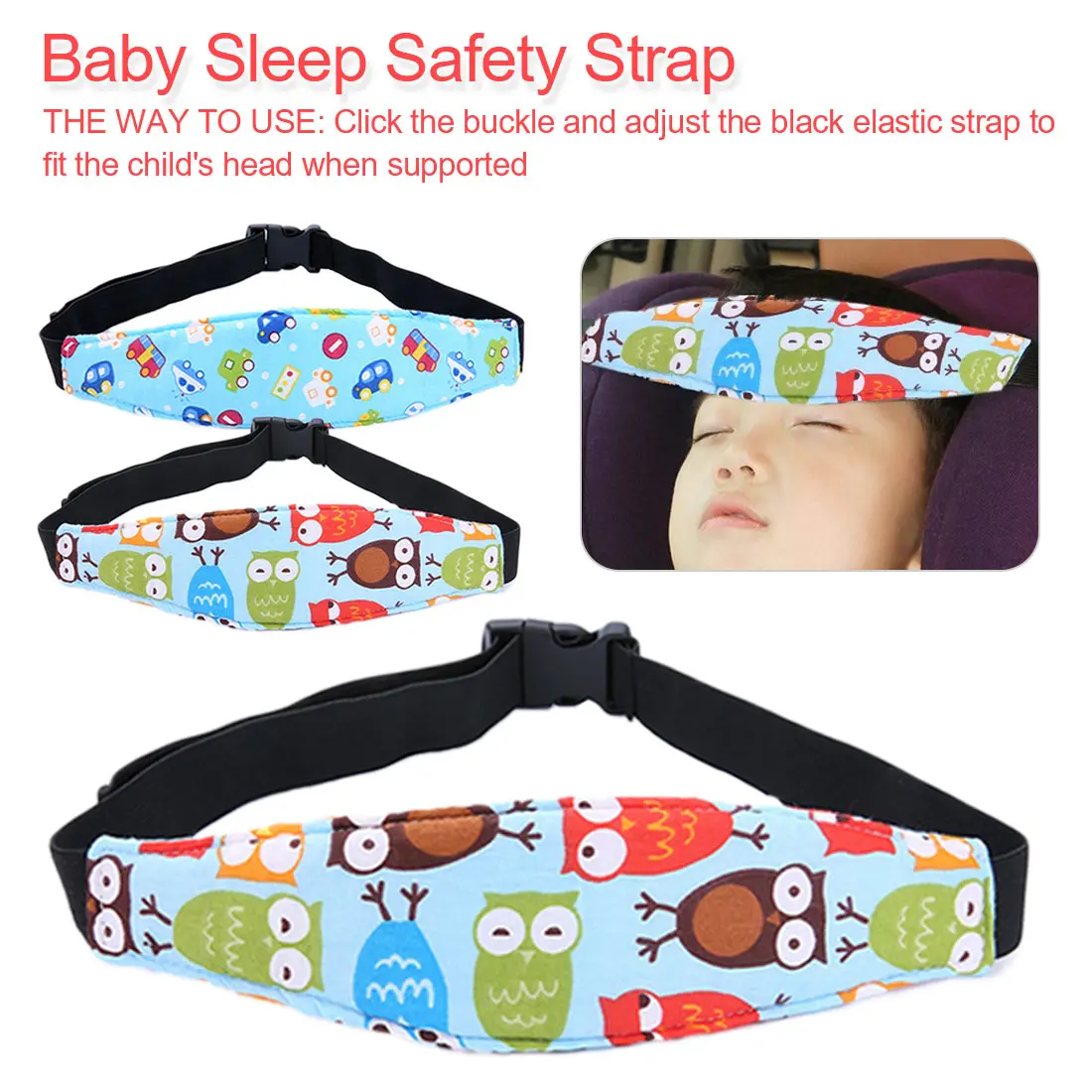 

2019 New Baby Kid Head Support Holder Sleeping Belt Adjustable Safety Nap Aid Stroller Car Seat Sleep Nap Holder Belt Pad Strap