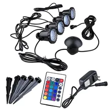 4 светильник s в 1 RGB светодиодный светильник для подводной лодки s IP68 водонепроницаемый светильник для аквариума с пультом дистанционного управления/декоративная лампа с шипом