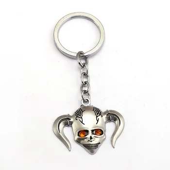 

12pcs/lot BLEACH Keychain Kurosaki ichigo Inoue Orihime Ishida Uryuu Key Ring Metal Skull Chaveiro Key Chain Anime Jewelry
