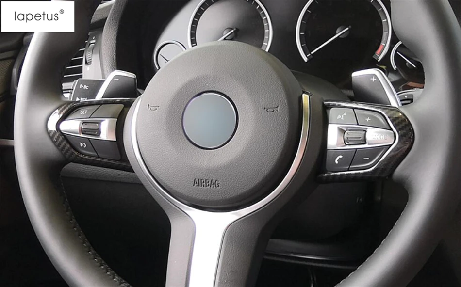 Lapetus аксессуары для BMW X5 F15/X6 F16 M Sport 2015 2018 украшение рулевого колеса Кнопка литья