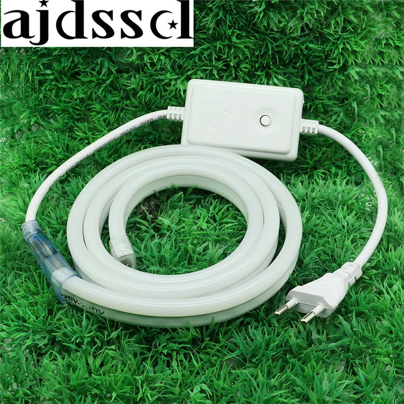 Светодиодная неоновая RGB лента AC220VSMD5050 80led/M сказочное освещение IP67