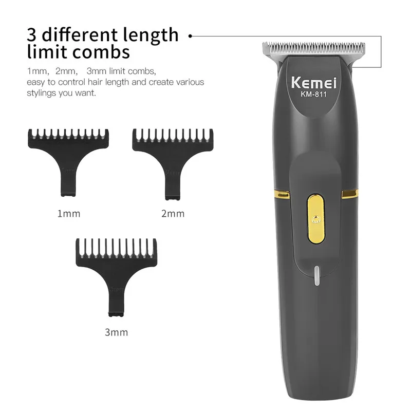 Günstige Kemei Cordless Haar Clipper Professionelle Trimmer Elektrische Haar Cutter Maschine Rasieren Haar Schneiden Bart Trimmer cortapelos