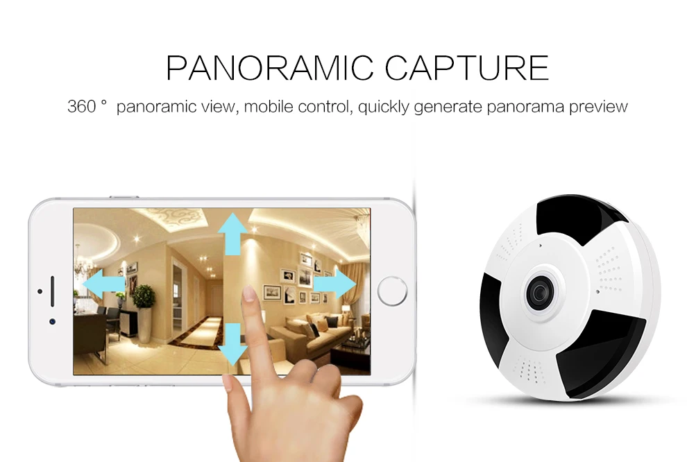 SUCAM 720P Mini Wifi Camera Panoramic 360 Degree Viewing Angle 3D VR 1MP 1.3MP Wifi IP Camera 10M Night Vision with IR Cut 97