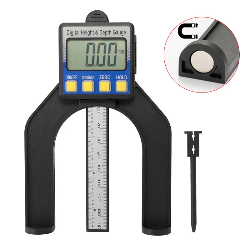 

LCD Digital Height Depth Gauge Slide Caliper Vernier Ruler 0-85mm Measuring Tool CLH@8