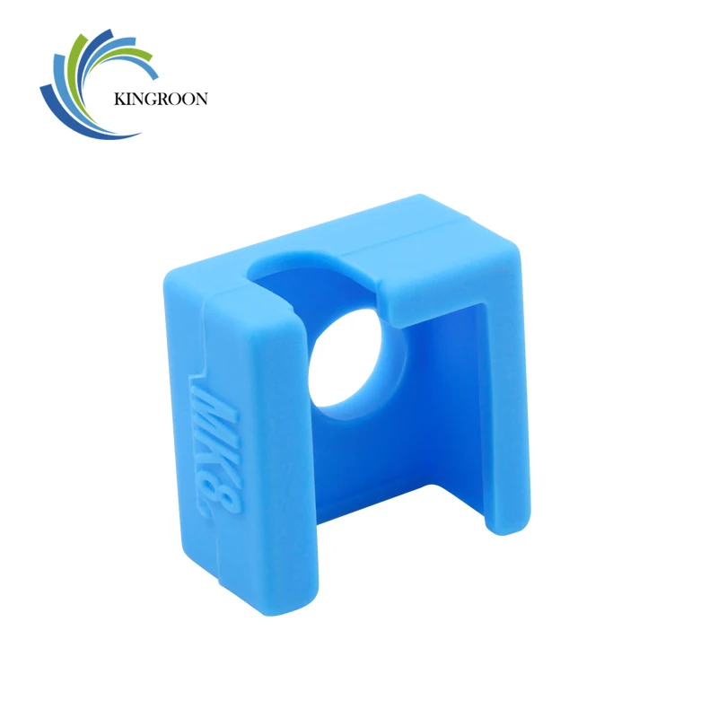 KINGROON 1 قطعة 3D طابعة MK8 واقية سيليكون جورب غطاء حالة ل سخان كتلة MK7/MK8 سيليكون الساخن النهاية جورب 3D طابعة أجزاء