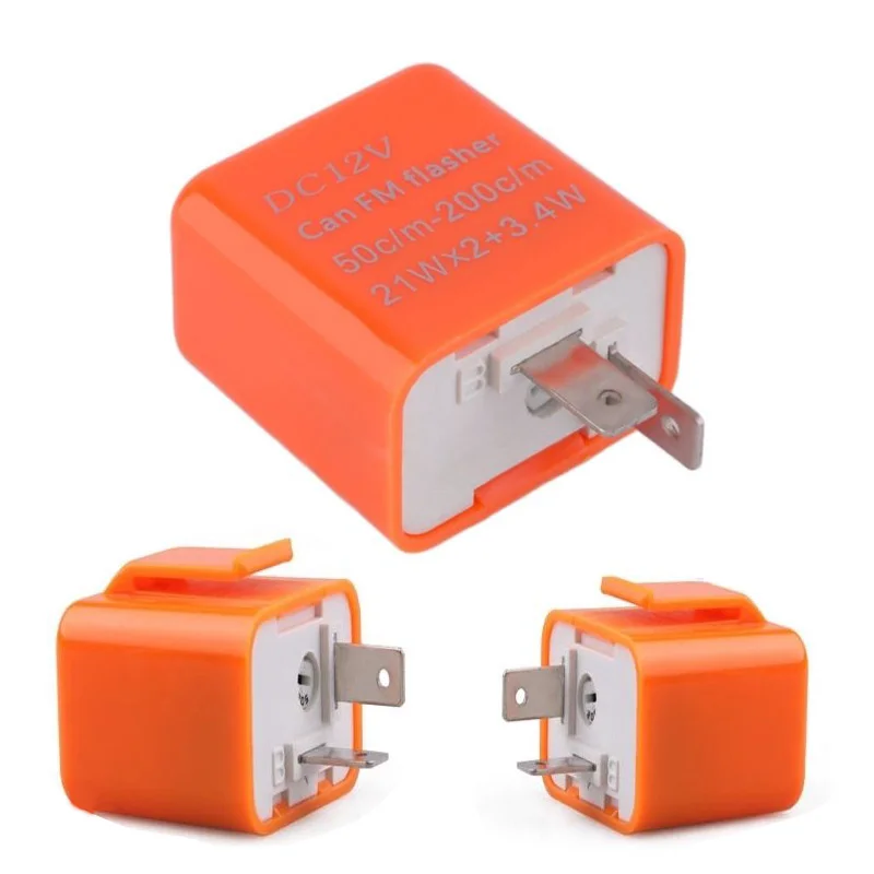 12V 2 Pin Motorbike LED Indicator Flasher Relay Resistor Speed
