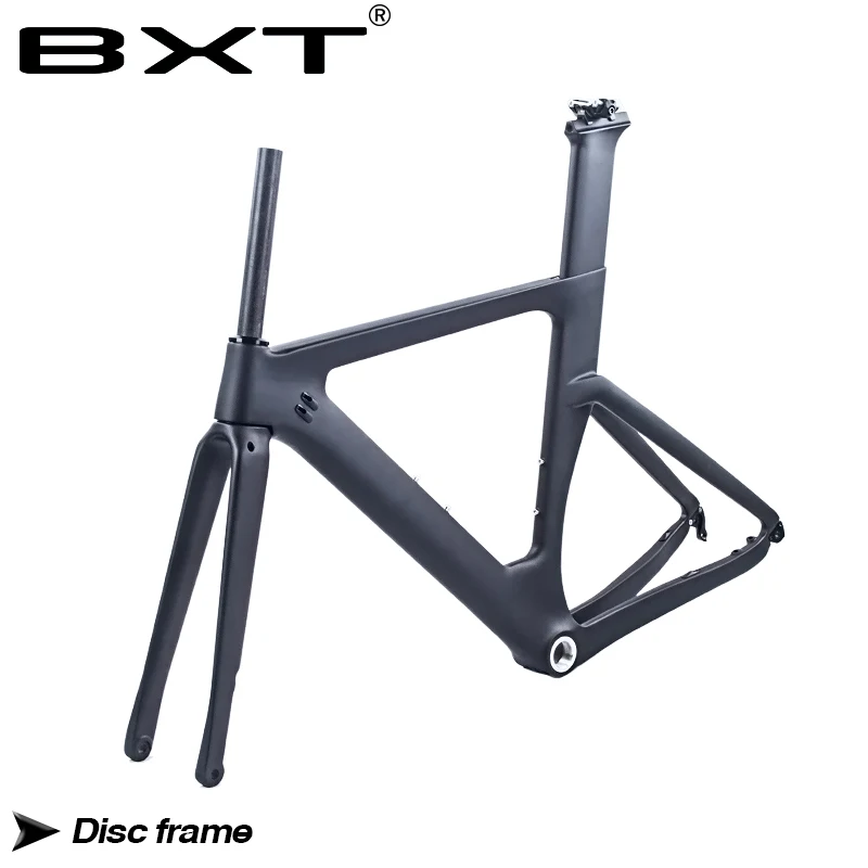 

New BXT Full Carbon Road Bike Frame BSA disc brake tapered tube 142X12mm disc 140mm road bicycle frame Free shipping