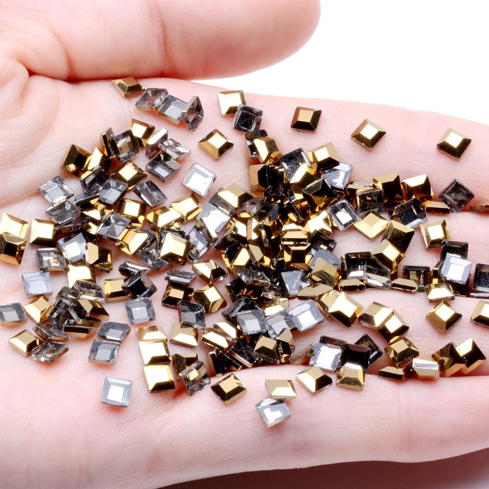 20 шт Aurum бриллианты для ногтей камни стеклянные стразы для 3D украшения для ногтей ювелирные изделия - Цвет: 03 aurum 4x4