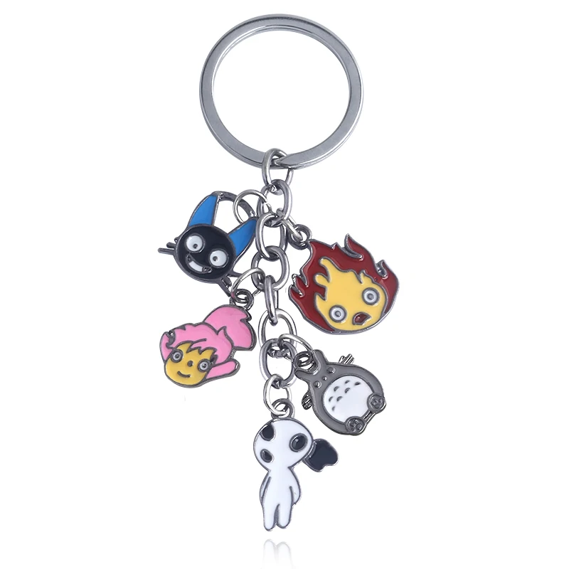 

Anime My Neighbor Totoro Keychains Pendants High Quality Metal Enamel Dog Cat Kids Car Bag Keyring Christmas Gift Jewelry