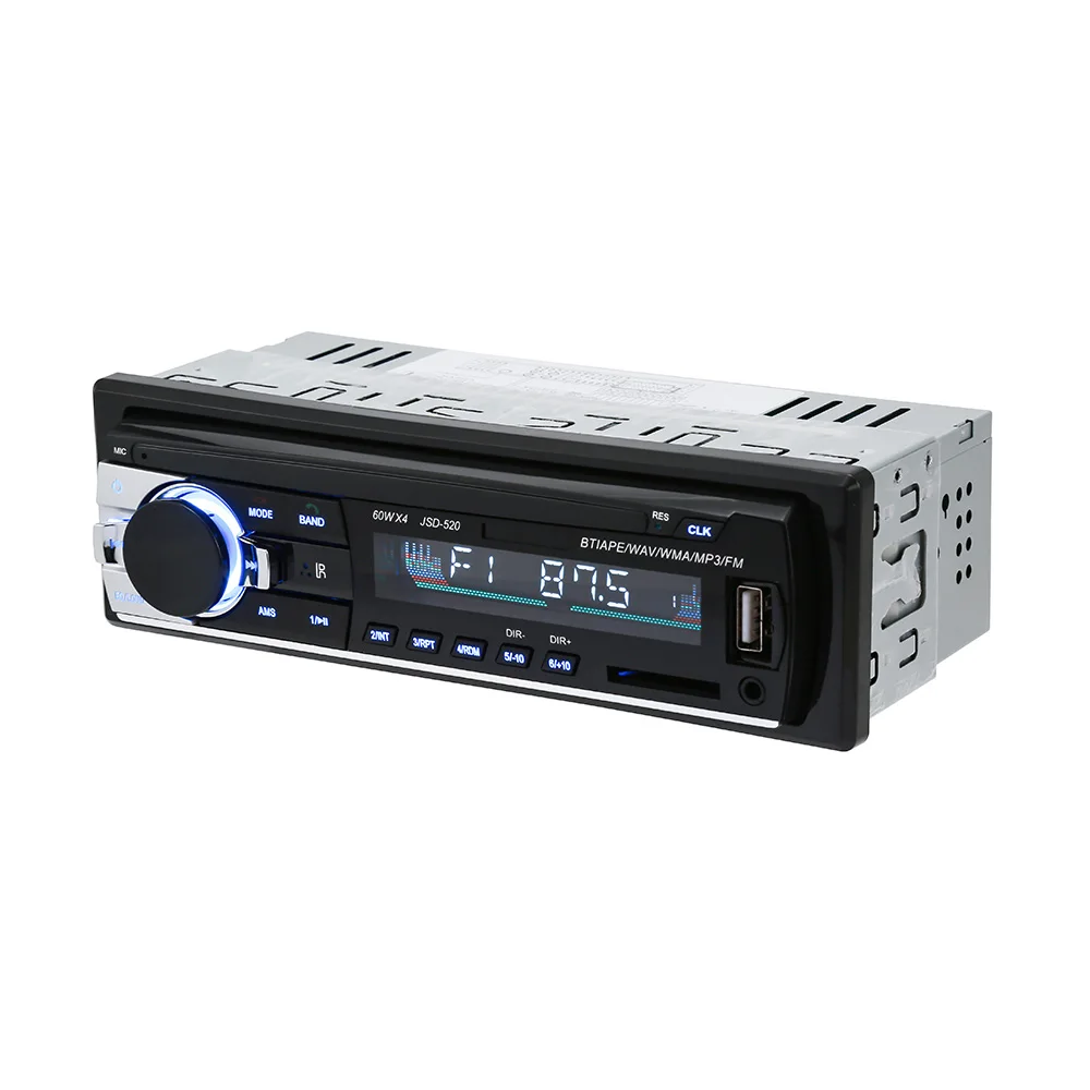 автомагнитола JSD 520 1 Дин радио Авторадио Bluetooth стерео плеер AUX IN MP3 FM/USB/радио с