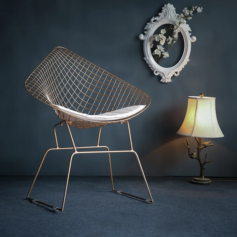 Hollow Iron Leisure Chair Creative Personality Dining Chair Minimalist Lounge Chair Negotiation Chair Household Sofa Stool