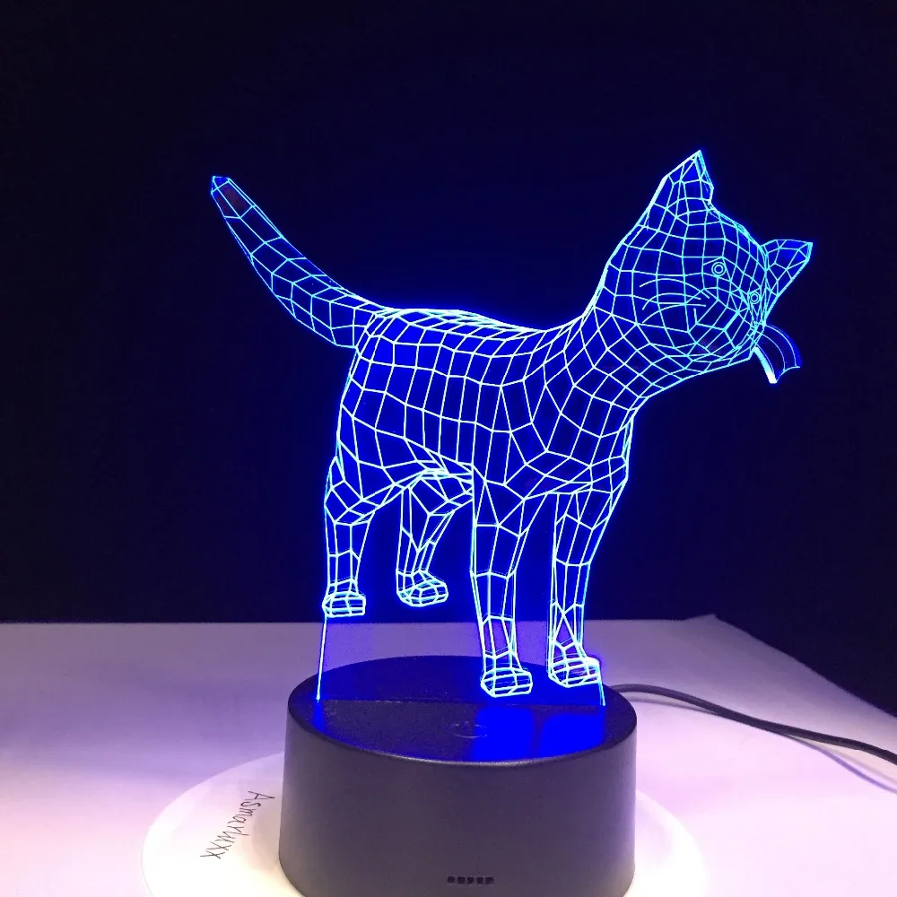 Постельное белье "милый котенок" животное 3D Lampen 7 цветов Ночной светильник с usb-портом светодиодный свет для детей подарок на день рождения поддержка прямой доставки