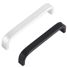 Modern Drawer Pulls Handle Door Pulls Black/ Matte white Cupboard Knobs Kitchen Cabinet Handle Furniture Hardware