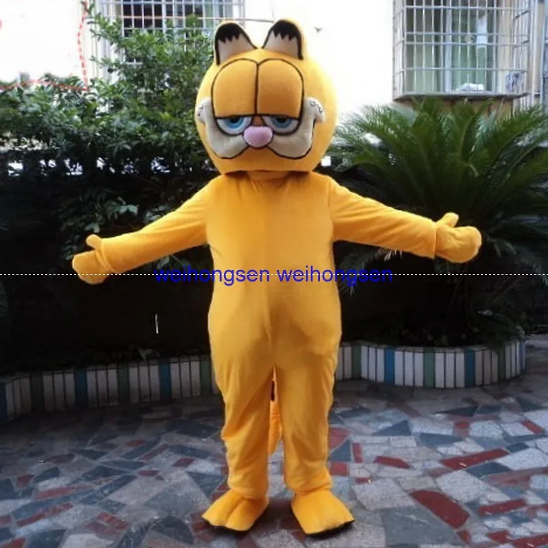 

Can be washed with water High quality EVA Material Helmet Garfield Mascot Costumes walking cartoon Apparel Birthday party 063