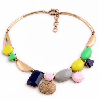 

Wing Yuk Tak Promotion Collares Maxi Necklaces Collier New Arrival Graceful Candy Color Statement Chic Necklace Charm Jewelry
