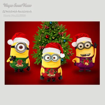 

2018 Real Sale Diamond Embroidery Cartoon 5d Cross Stitch Crystal Full Sets Unfinish Decorative Diy Painting Christmas Minions