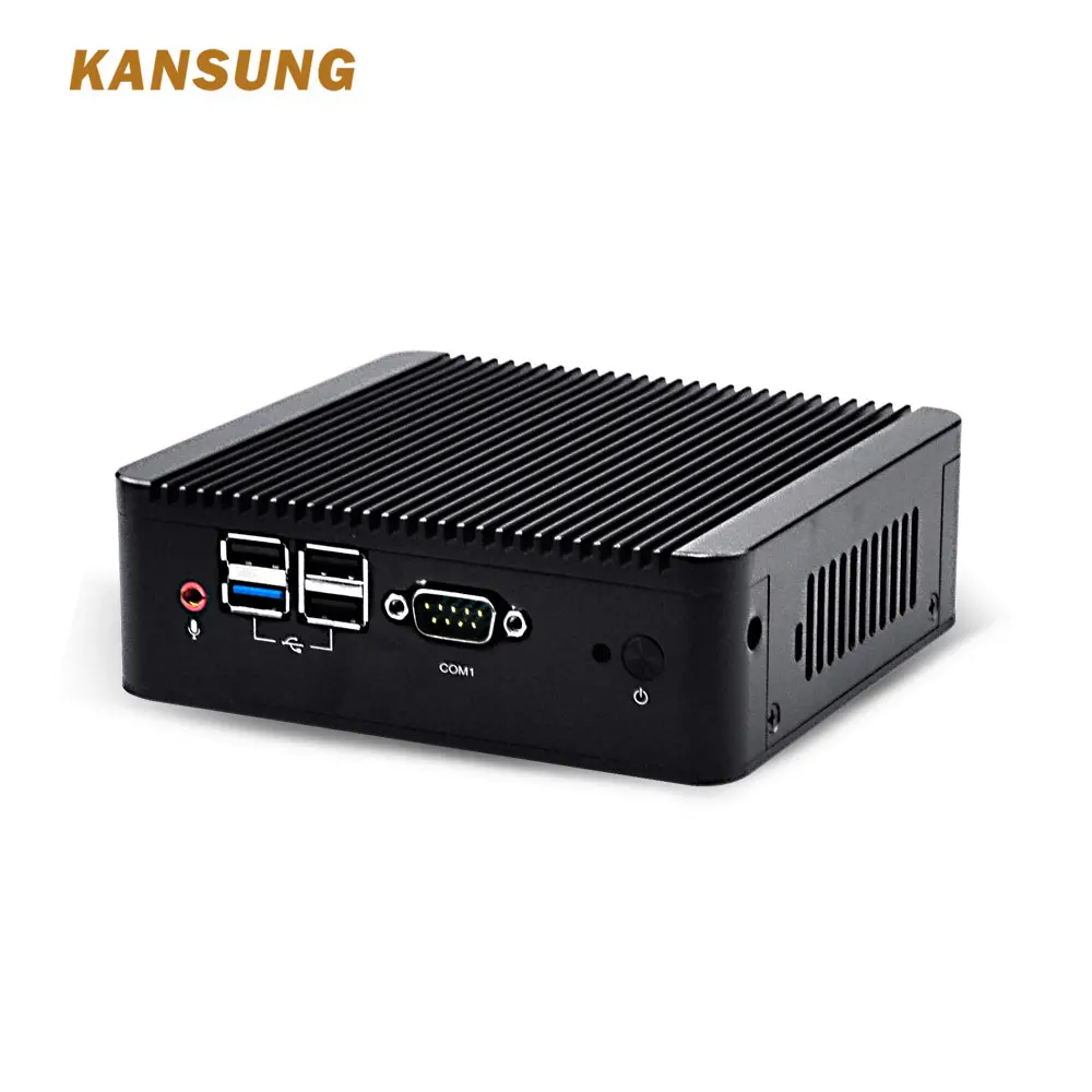 Мини ПК KANSUNG Intel Celeron J1800 BayTrail Dual Gigabit Windows 10 Linux Ubuntu Bareone безвентиляторный мини