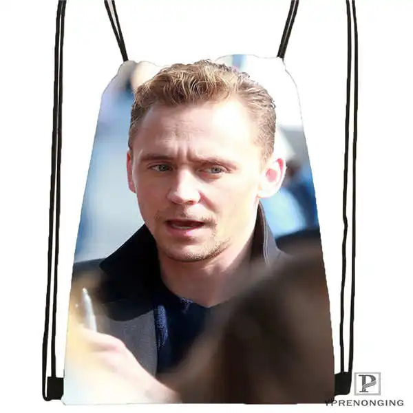 Пользовательские Tom_Hiddleston_Cannes@ 02-походная сумка на шнурке милый рюкзак для детей(черная спинка) 31x40 см#180611-01-36