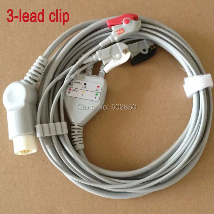 Mindray T5/T8 PM5000 PM6000 12 pin цельный 3 свинца ecg кабельный зажим на терминале | Красота и