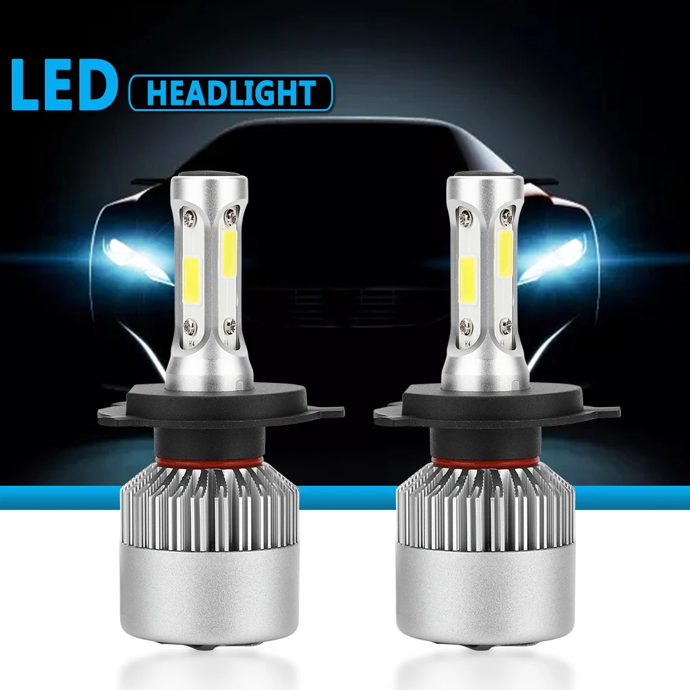 S2 LED 12V Headlight bulb H1 H3 H4 LED H7 H11 H13 880 9004 9005 HB3