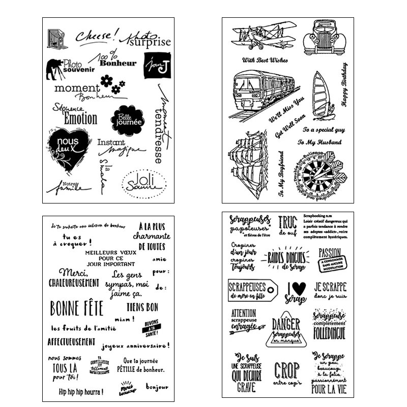 

AZSG French Language Series Clear Stamps/Seal For DIY Scrapbooking Decorative Card Making Craft Fun Decoration Supplies