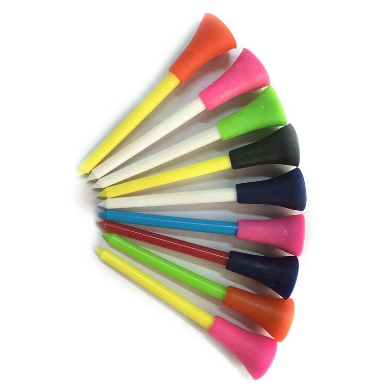 50Pcs/Lot  8.3cm Golf Nail Golf Rubber Nails Golf Plastic Double Layer Tees Rubber Sleeve Ball Nail For Golf Club