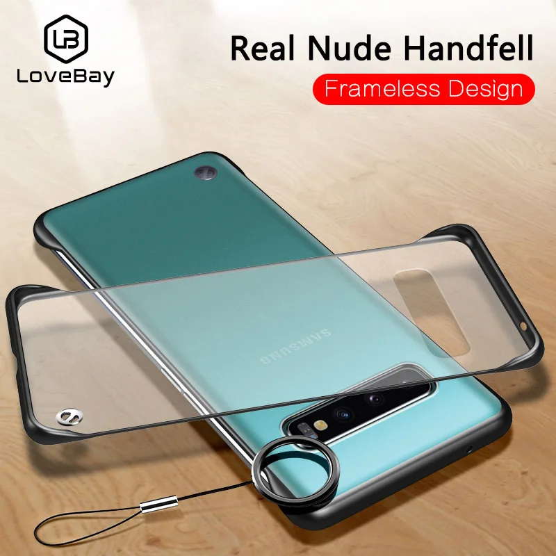 

Lovebay Transparent Matte Cases For Samsung Galaxy S10 Plus Ultra Thin Frameless Hard PC Back Cover For Samsung S10 Coque Cases