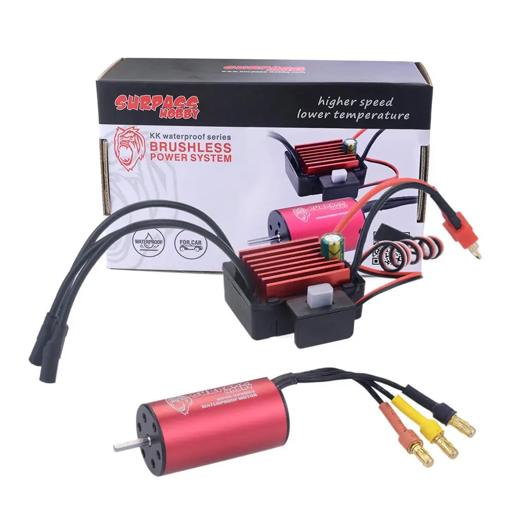 Бесщеточный двигатель SURPASSHOBBY KK Combo 2040 2280KV 3200KV 3900KV 4480KV с 35A ESC для Traxxas HSP Tamiya Axial 1/16 1/18
